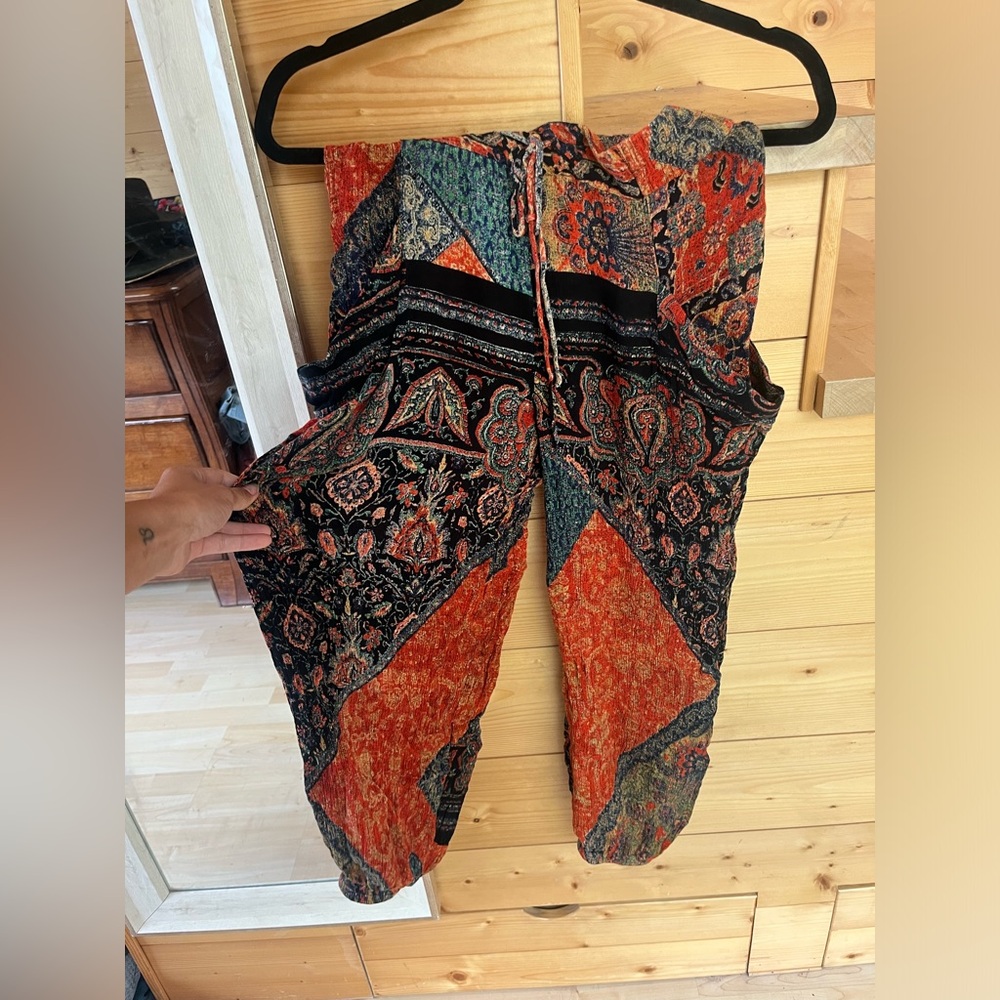 Free People colorful / patchwork harem pants